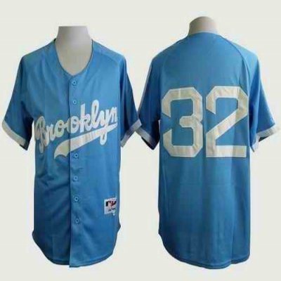 Dodgers #32 Sandy Koufax Light Blue Cooperstown Stitched MLB Jersey