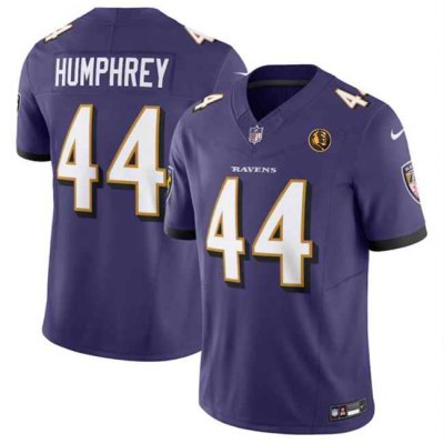 Men's Baltimore Ravens #44 Marlon Humphrey Purple 2023 F.U.S.E. With John Madden Patch Vapor Limited Football Jersey