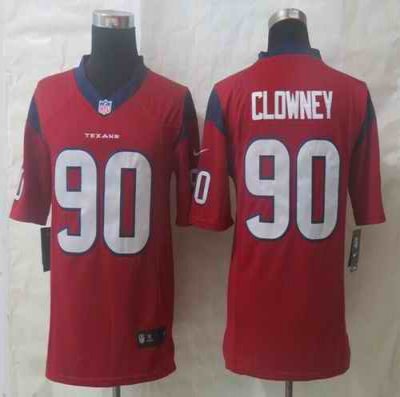 Nike Texans #90 Jadeveon Clowney Red Alternate Men's Stitched NFL Limited Jersey