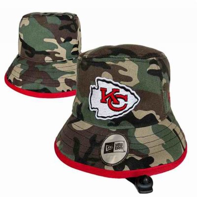 Kansas City Chiefs Salute To Service Stitched Bucket Fisherman Hats 0131