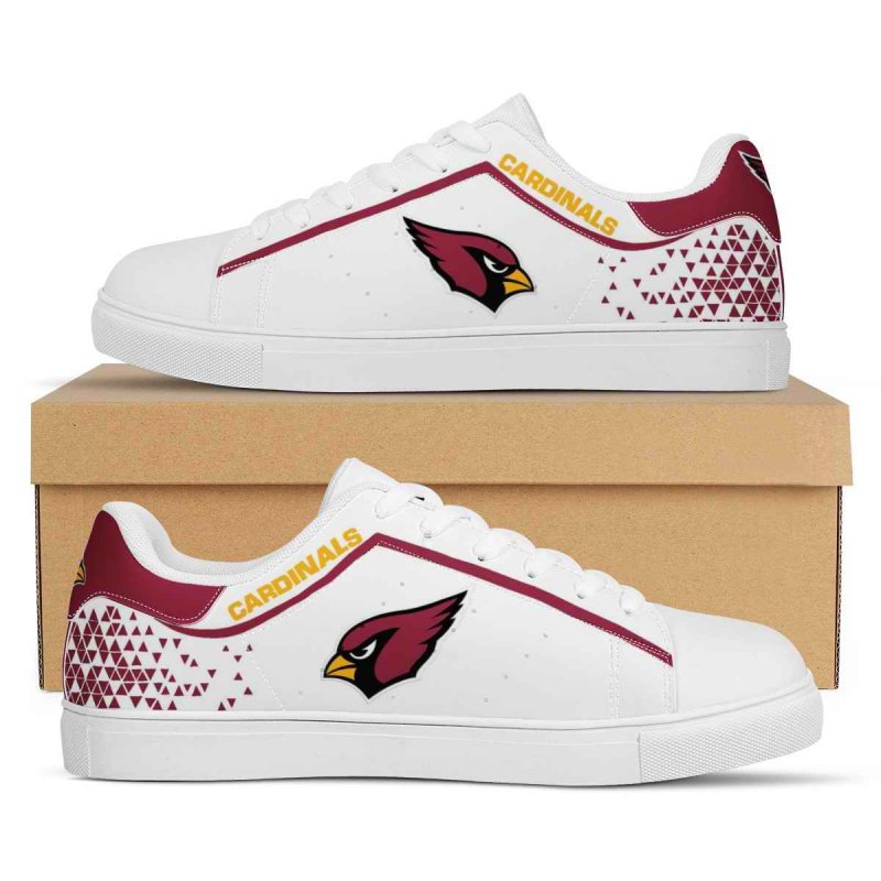 Men's Arizona Cardinals Low Top Leather Sneakers 003