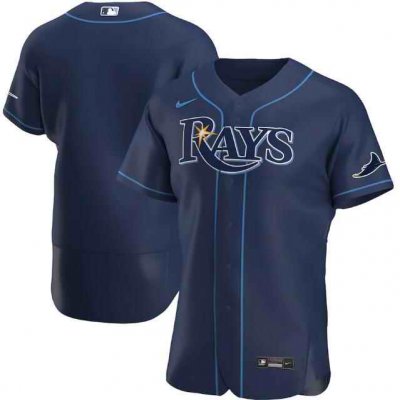 Men's Tampa Bay Rays Blank Navy Flex Base Stitched Jersey