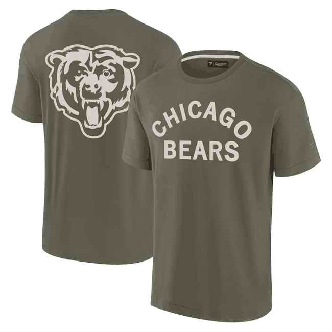 Men's Chicago Bears Olive Elements Super Soft Short Sleeve T-Shirt