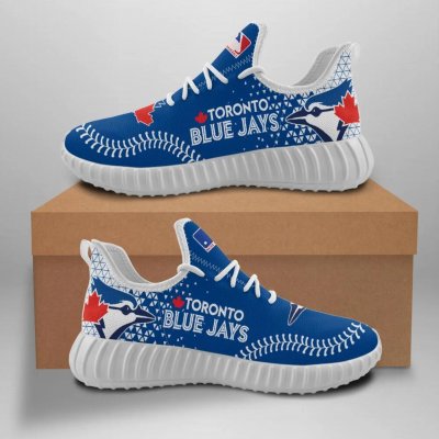 Women's Toronto Blue Jays Mesh Knit Sneakers/Shoes 004