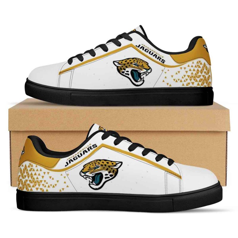 Women's Jacksonville Jaguars Low Top Leather Sneakers 001