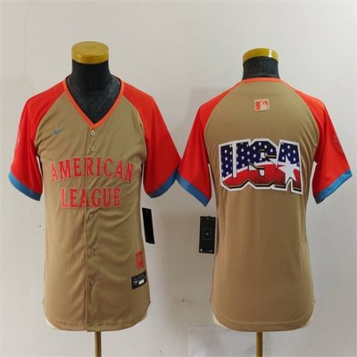 Youth American League Cream 2024 All-Star Big Logo Limited Stitched Jersey