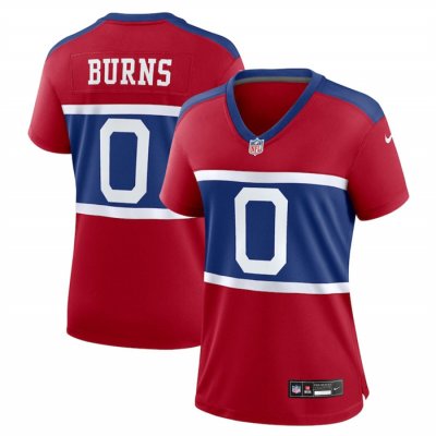 Women's New York Giants #0 Brian Burns Century Red Alternate Vapor Limited Stitched Football Jersey(Run Small)