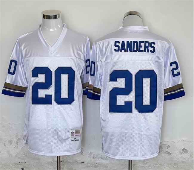 Men's Detroit Lions #20 Barry Sanders Throwback Stitched Jersey