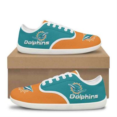 Men's Miami Dolphins Low Top Sneakers/Shoes 001 (Pls check description for details)