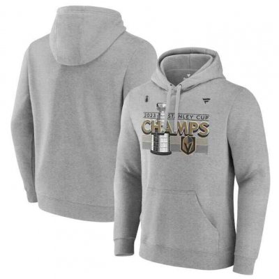 Men's Vegas Golden Knights Heather Gray 2023 Stanley Cup Champions Locker Room Pullover Hoodie