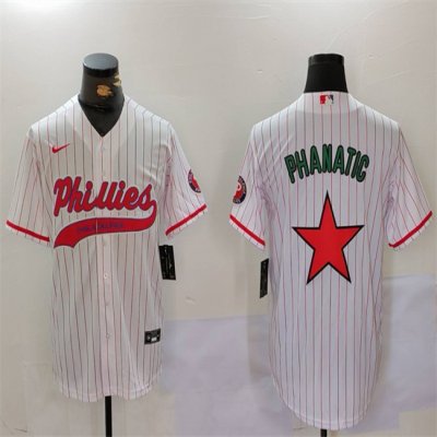 Men's Philadelphia Phillies Phanatic White/Red Cool Base Stitched Jersey