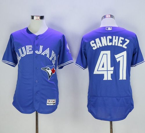 Blue Jays #41 Aaron Sanchez Blue Flexbase Authentic Collection Stitched MLB Jersey