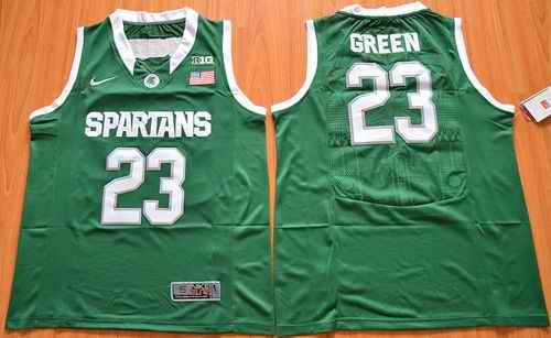 Spartans #23 Draymond Green Green Authentic Basketball Stitched NCAA Jersey