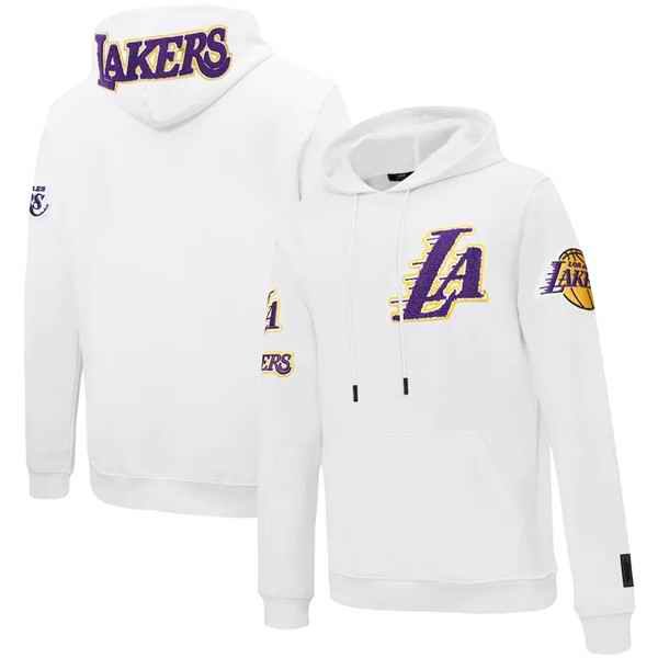 Men's Los Angeles Lakers 2021 White Pro Standard Collection Pullover Hoodie