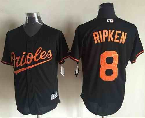 Orioles #8 Cal Ripken Black New Cool Base Stitched MLB Jersey