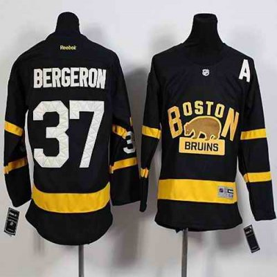 Bruins #37 Patrice Bergeron Black 2016 Winter Classic Stitched Youth NHL Jersey