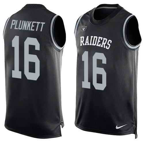 Nike Raiders #16 Jim Plunkett Black Team Color Men's Stitched NFL Limited Tank Top Jersey