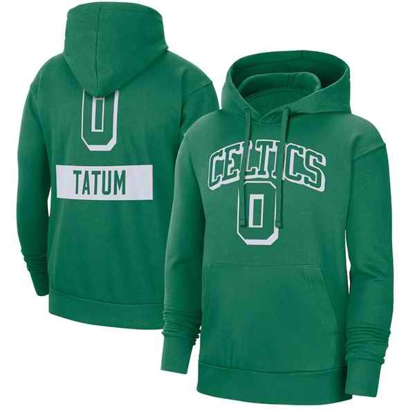 Men's Boston Celtics  #0 Jayson Tatum Green Pullover Hoodie