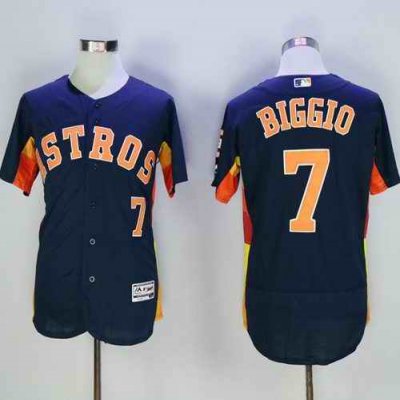 Astros #7 Craig Biggio Navy Blue Flexbase Authentic Collection Stitched MLB Jersey