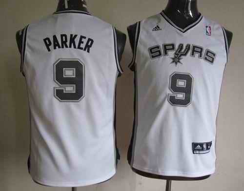 Spurs #9 Tony Parker White Youth Stitched NBA Jersey