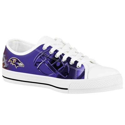 Women's Baltimore Ravens Low Top Canvas Sneakers 007