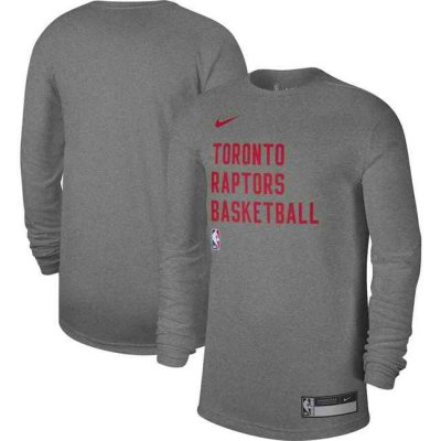 Men's Toronto Raptors Heather Gray 2023/24 Legend On-Court Practice Long Sleeve T-Shirt