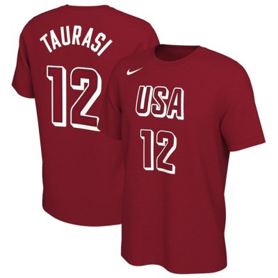 Men's USA Basketball #12 Diana Taurasi 2024 Red T-Shirt(Run Small)