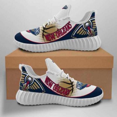 Men's New Orleans Pelicans Mesh Knit Sneakers/Shoes 002