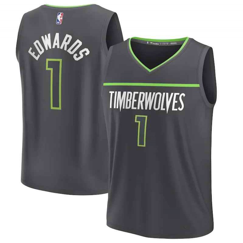 Youth Minnesota Timberwolves #1 Anthony Edwards 2021/22 Statement Edition Swingman Stitched Jersey