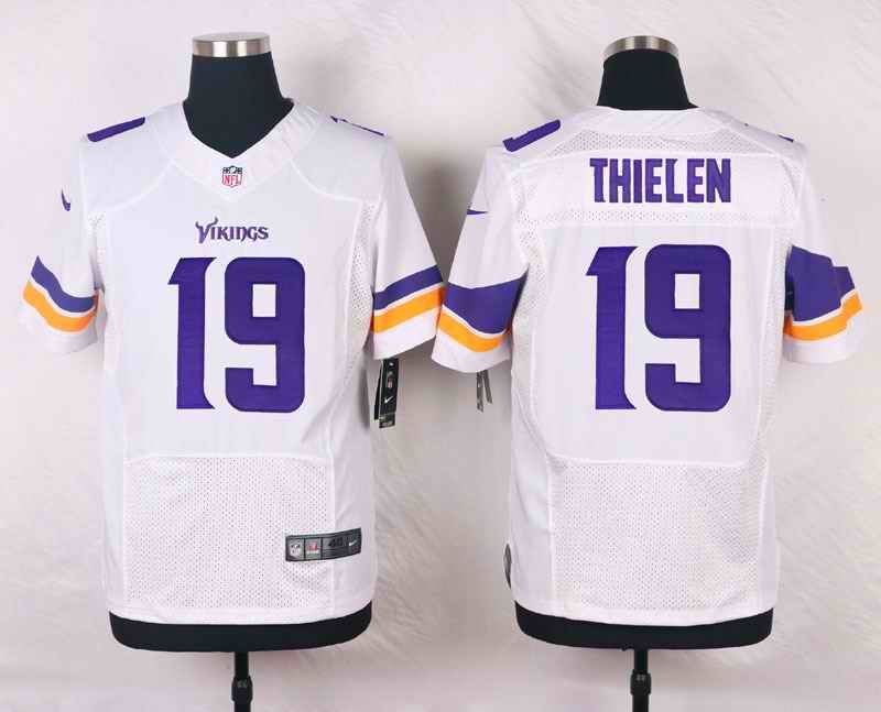 Nike Vikings #19  Adam Thielen White Team Color Men's Stitched NFL Elite Jersey