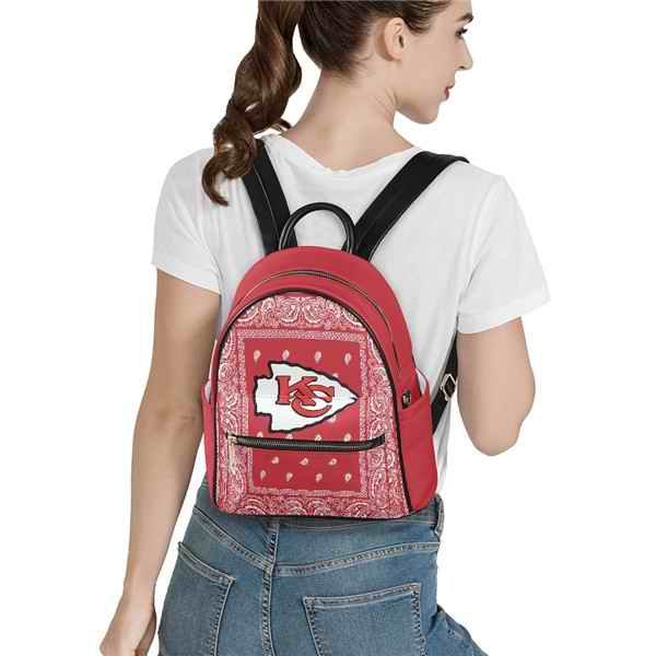 Kansas City Chiefs PU Leather Casual Backpack 001(Pls Check Description For Details)