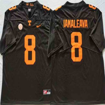 Men's Tennessee Volunteers #8 Nico Iamaleava Black Stitched Jersey