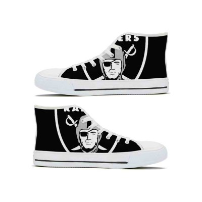 Women's Las Vegas Raiders High Top Canvas Sneakers 009