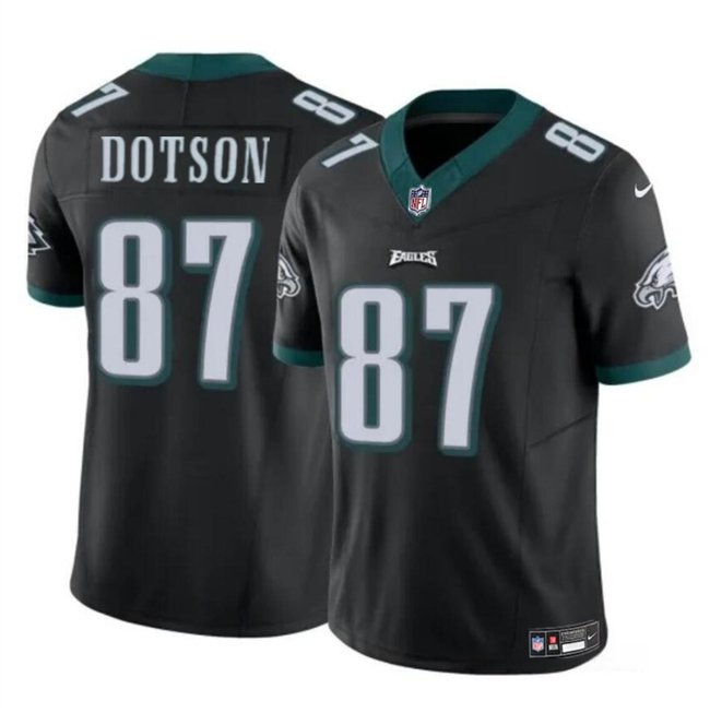 Youth Philadelphia Eagles #87 Jahan Dotson Black F.U.S.E Vapor Untouchable Limited Stitched Football Jersey