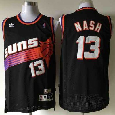 Suns #13 Steve Nash Black Throwback Stitched NBA Jersey