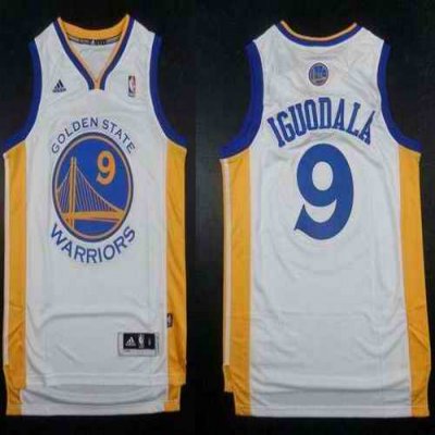 Warriors #9 Andre Iguodala White Revolution 30 Stitched NBA Jersey