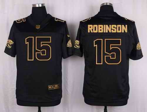 Nike Jaguars #15 Allen Robinson Black Men's Stitched NFL Elite Pro Line Gold Collection Jersey