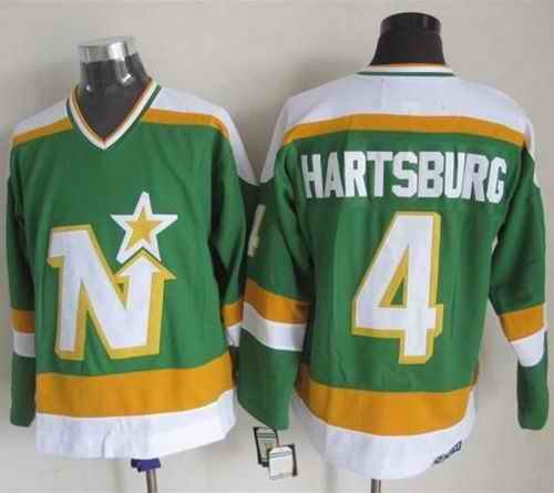 Stars #4 Craig Hartsburg Stitched Green CCM Throwback NHL Jersey