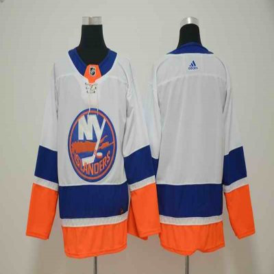 Men's New York Islanders White Stitched NHL Jersey