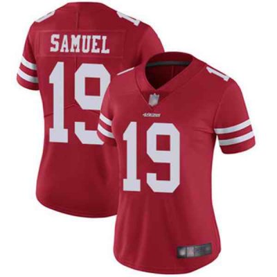 Women's NFL San Francisco 49ers #19 Deebo Samuel Red Vapor Untouchable Limited Stitched Jersey(Run Small)