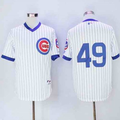 Cubs #49 Jake Arrieta White 1988 Turn Back The Clock Stitched MLB Jersey