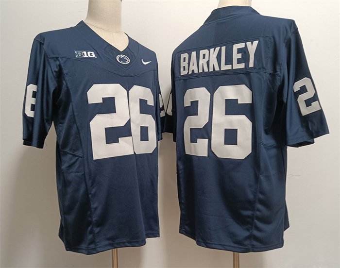 Men's Penn State Nittany Lions #26 Saquon Barkley Navy F.U.S.E Stitched Jersey