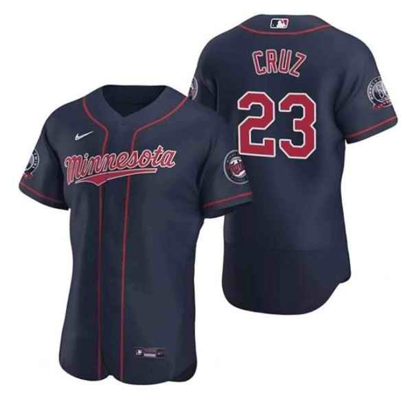 Men's Minnesota Twins #23 Nelson Cruz Navy Flex Base Stitched Jersey