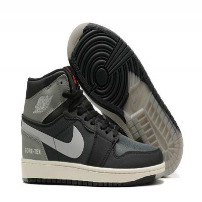 Women's Running Weapon Air Jordan 1 Black Shoes 0226