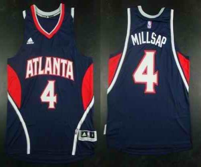 Revolution 30 Hawks #4 Paul Millsap Blue Stitched NBA Jersey