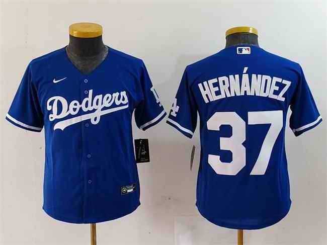 Youth Los Angeles Dodgers #37 Teoscar Hern