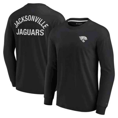 Men's Jacksonville Jaguars Black Signature Unisex Super Soft Long Sleeve T-Shirt