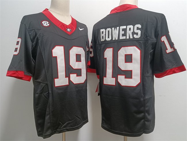 Georgia Bulldogs #19 Brock Bowers Black F.U.S.E Stitched Jersey