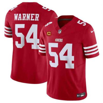 Men's San Francisco 49ers #54 Fred Warner Red 2024 F.U.S.E. With 4-Star C Patch Vapor Untouchable Limited Stitched Football Jersey