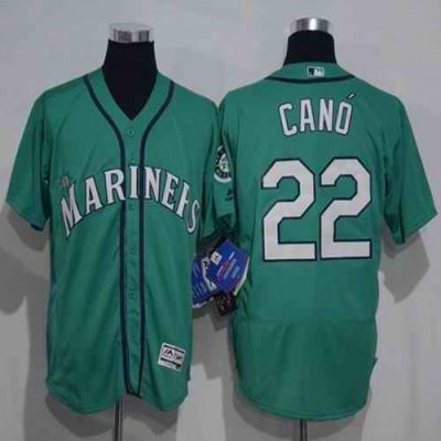 Mariners #22 Robinson Cano Green Flexbase Authentic Collection Stitched MLB Jersey